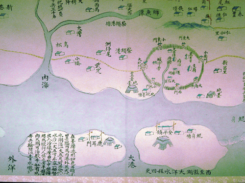 〈台灣民番界址圖〉，1760年的台南