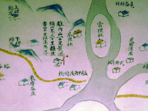 〈台灣民番界址圖〉，1760年的艋舺