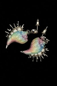 法藍瓷海螺型耳環
