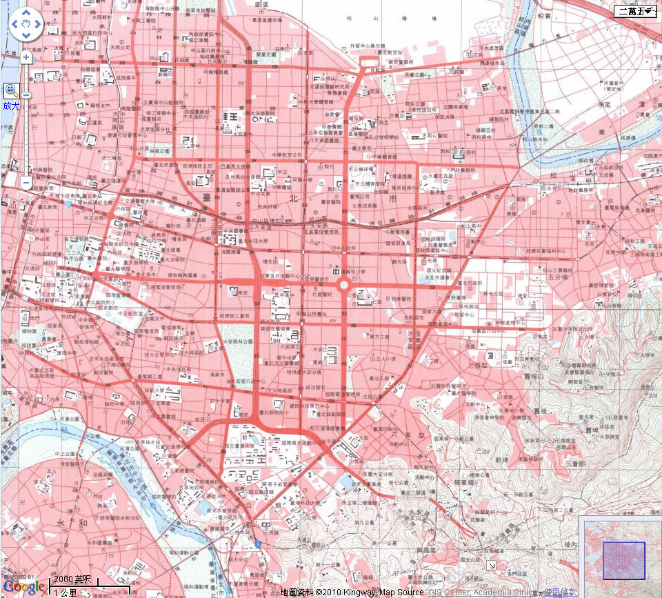 二萬五千分之一經建版地形圖（第三版）：台北市